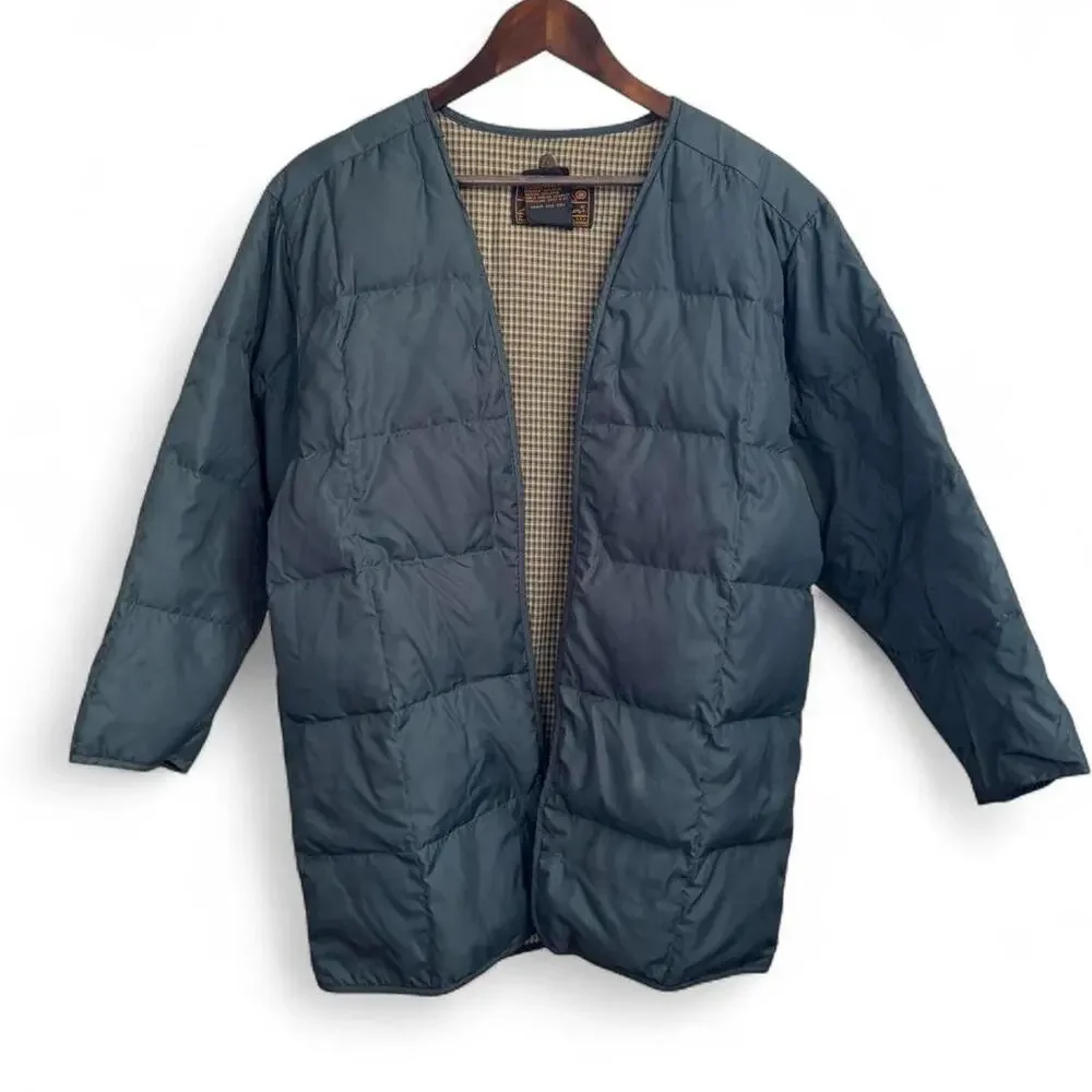 Vintage 80s Eddier Bauer Goose Down Quilted Puffer USA Mens S Liner Jacket